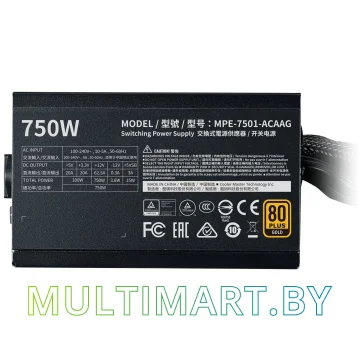 Блок питания Cooler Master MWE Gold 750 - V2 750W (MPE-7501-ACAAG-EU) картинка 3